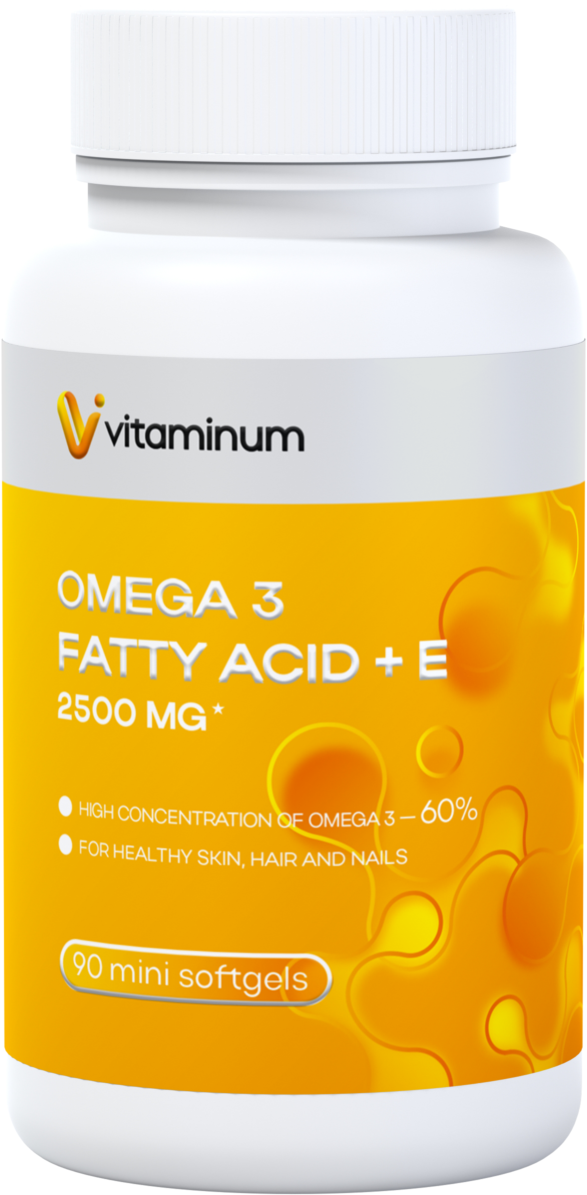  Vitaminum ОМЕГА 3 60% + витамин Е (2500 MG*) 90 капсул 700 мг   в Бийске