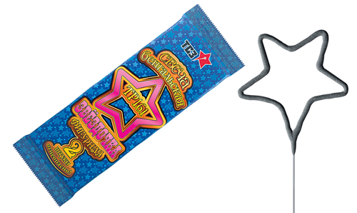  Бенгальские свечи фигурные 2 шт "Звездочка"  в Бийске